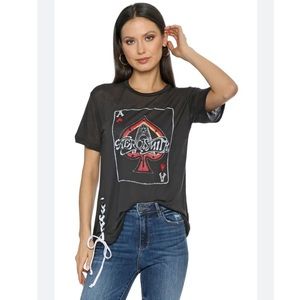 DAYDREAMER! Aerosmith Lace Up Band Tee